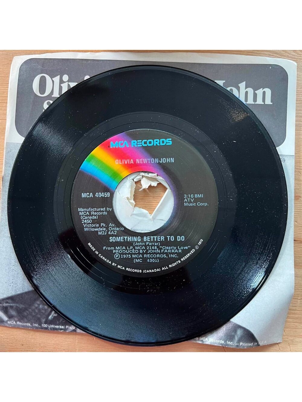 Olivia Newton-John - Something better to Do/He's my Rock 45rpm VG+ R08